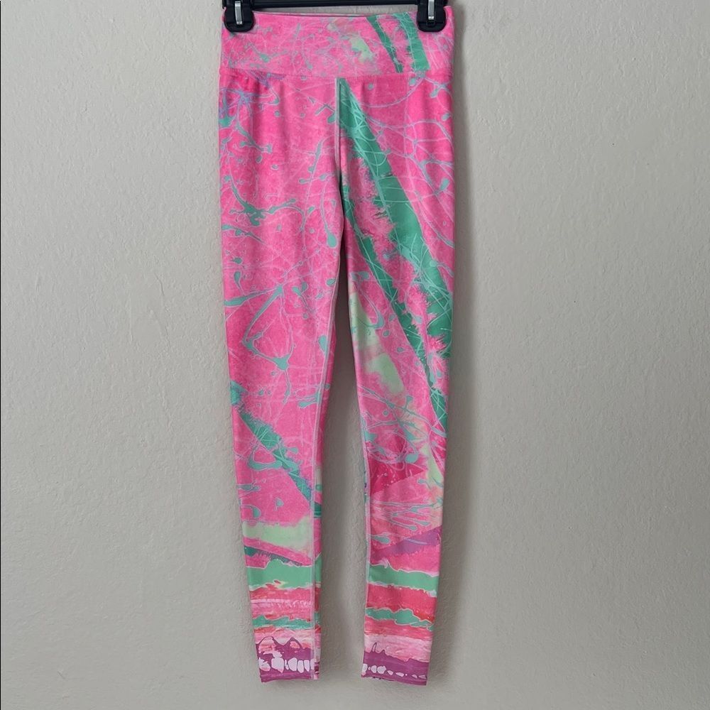 Like New! Rebel Athletic Sugar Plum Pink Leggings High Rise in Size S